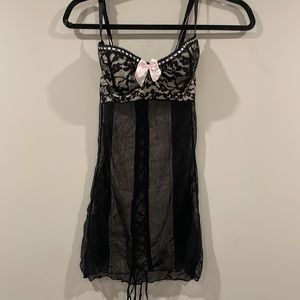 Lovers Lane lace & sheer Chemise (S)